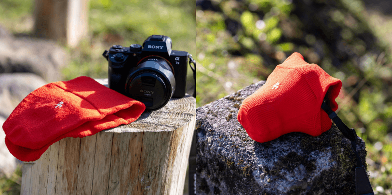 自然の中で使用する_go polygonW for cameraMとカメラ